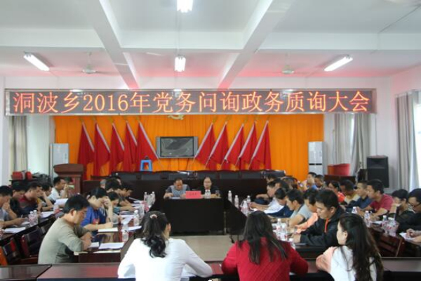富宁洞波乡党务政务质询大会1