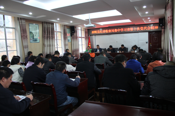 西畴县纪委学习省第十次党代会1