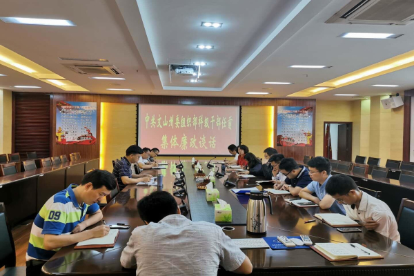 驻州委组织部纪检监察组对监督部门新任科级干部廉政谈话